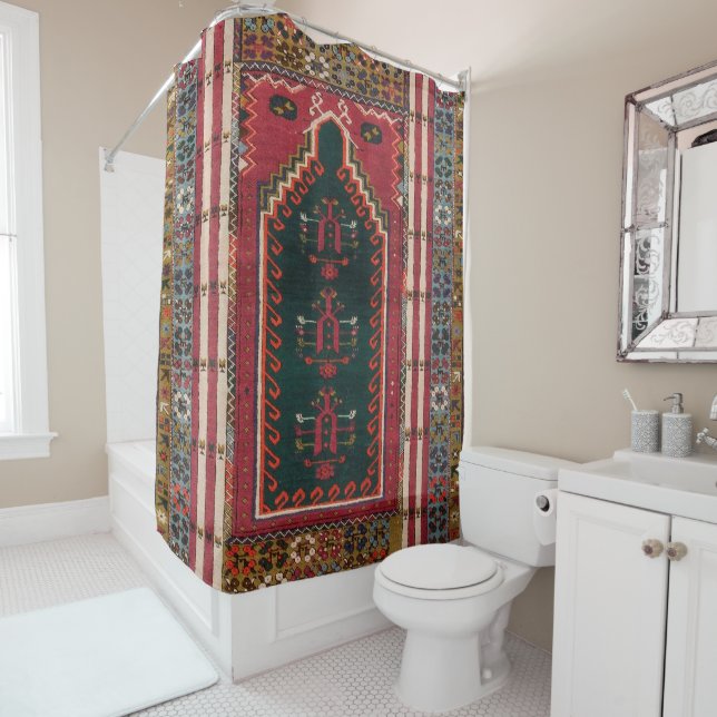 Rideaux De Douche Oriental Antique Kilim Rug (En situation)