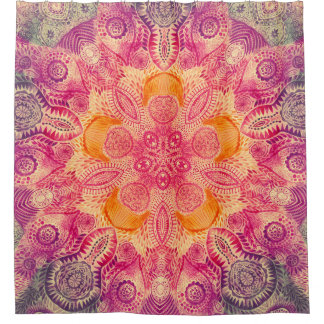 Rideaux De Douche Ornement de dentelle Mandala : Conception d'aquare