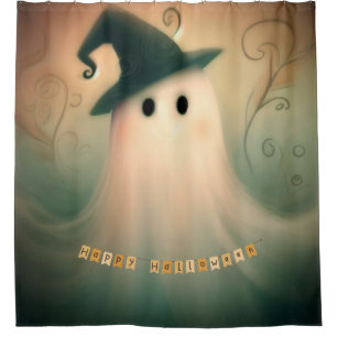 Rideaux De Douche Ornement Fantaisiste d'Halloween/Fantôme/Automne