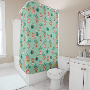 Rideaux De Douche Ornements de chats sur Motif d'arbre