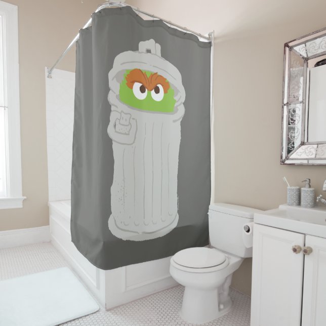 Rideaux De Douche Oscar le Groupement et sa poubelle (En situation)