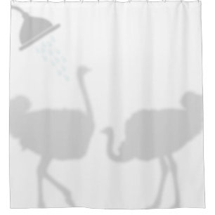 Rideaux De Douche Ostrich Shadow Silhouette Shadow Buddies dans Douc