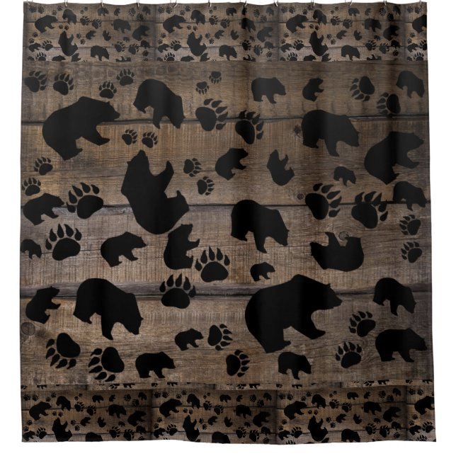 Rideaux De Douche Ours Noir Patrouilles D'Ours Noir (Devant)