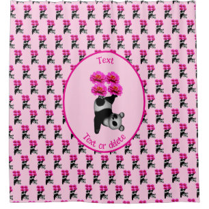 Rideaux De Douche Ours Panda Jongleur Mignon Personnalisé