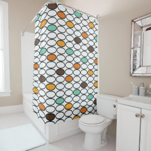 Rideaux De Douche Ovals des années 1970