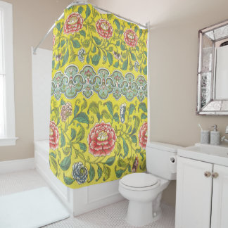 Rideaux De Douche Owen Jones Peony Arrière - plan jaune