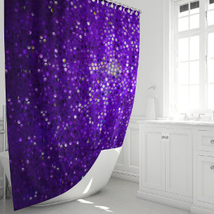 Rideaux De Douche Paillettes scintillantes de glamour violet