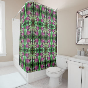 Rideaux De Douche Paire Abstraite Pink Lady Slipper Orchid
