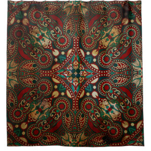 Rideaux De Douche Paisley Bandanna Grunge Floral Traditionnel