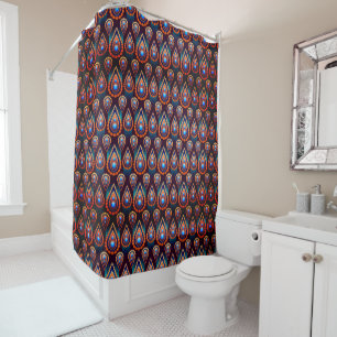 Rideaux De Douche Paisley Comme Motif de bijoux coloré
