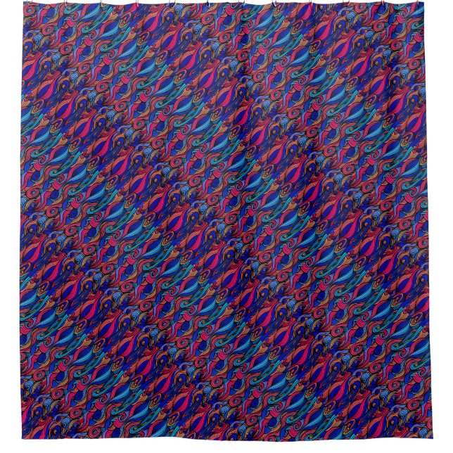 Rideaux De Douche Paisley haché (Devant)