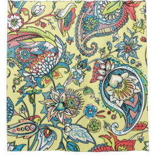 Rideaux De Douche Paisley Oriental Traditionnel Motif sans Seamless