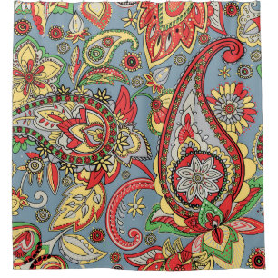 Rideaux De Douche Paisley Perfection : Oriental Vintage Motif