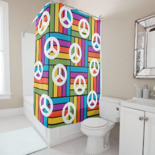Rideaux De Douche Paix des années 1970