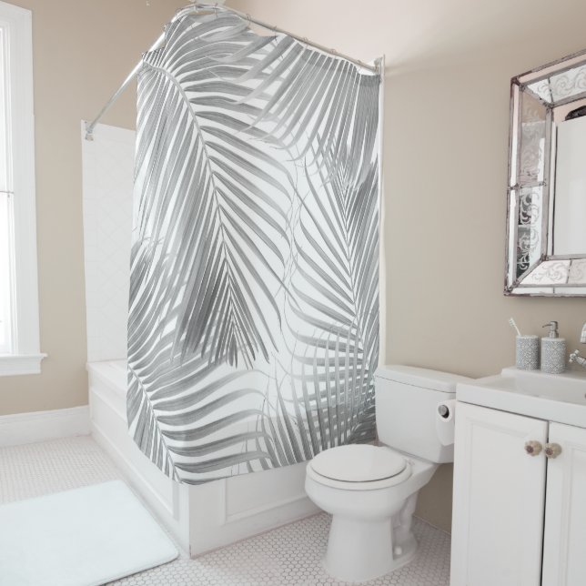 Rideaux De Douche Palm Leaf Delicado Motif #2 #tropical #wall #art (En situation)