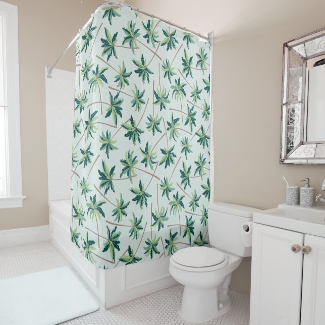 Rideaux De Douche Palme de Foxtail australien tropical (En situation)