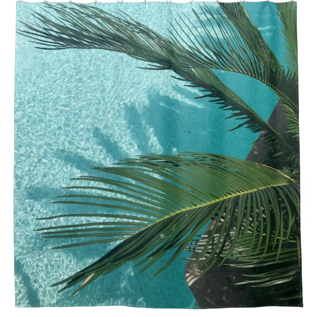 Rideaux De Douche palmier sur l'eau (Devant)