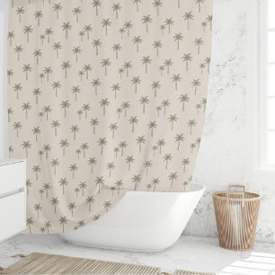 Rideaux De Douche Palmiers Boho Maison de Campagne Côtière Bohémienn