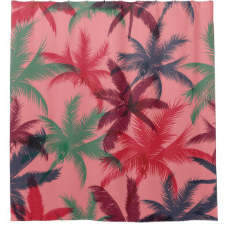 Rideaux De Douche Palmiers sans couture motif