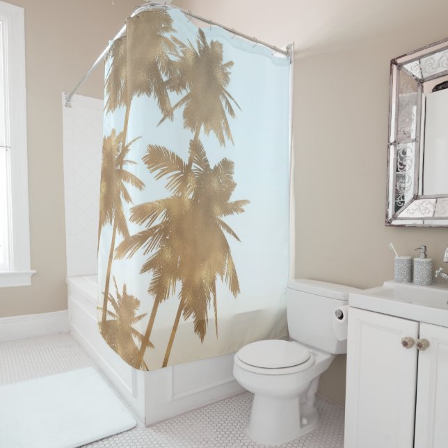 Rideaux De Douche Palms Palms ombre Palm Trees (En situation)