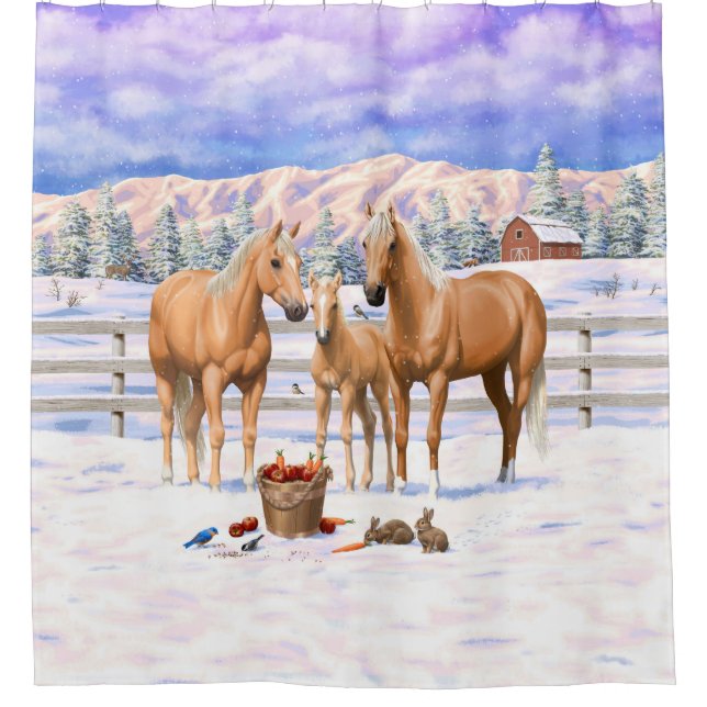 Rideaux De Douche Palomino Quarter Horses (Devant)