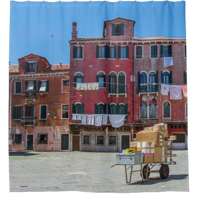 Rideaux De Douche Panier avec boîtes à Venise (Devant)