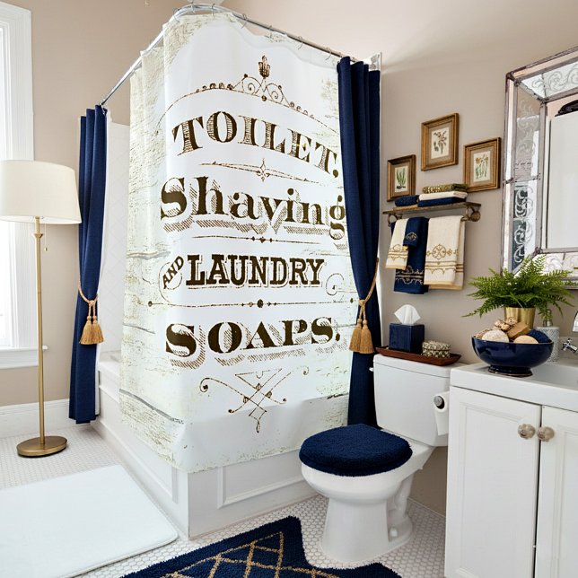 Rideaux De Douche Panneau Bain vintage (Créateur téléchargé)