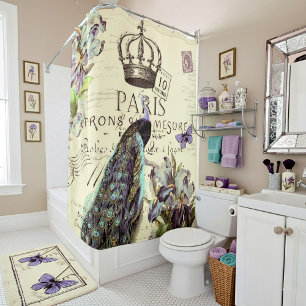 Rideaux De Douche Paon couronné de Paris
