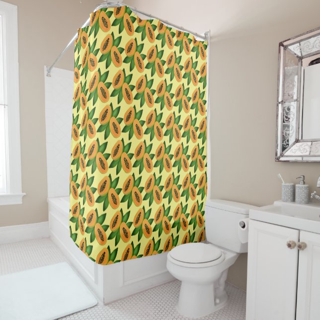 Rideaux De Douche Papier d'enveloppement de fruits de papaye (En situation)