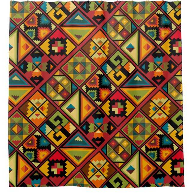 Rideaux De Douche Papier numérique africain (Devant)