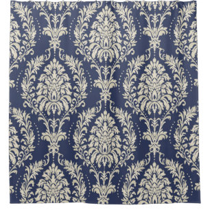 Rideaux De Douche Papier peint damassé incomparable. Patch vintage t
