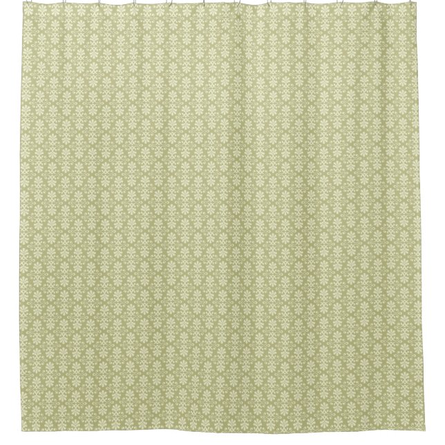 Rideaux De Douche Papier peint floral de damassé (Devant)