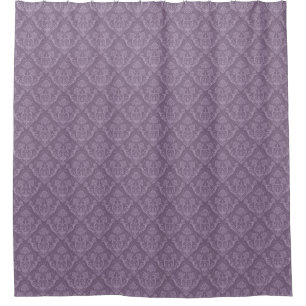 Rideaux De Douche Papier peint floral pourpre
