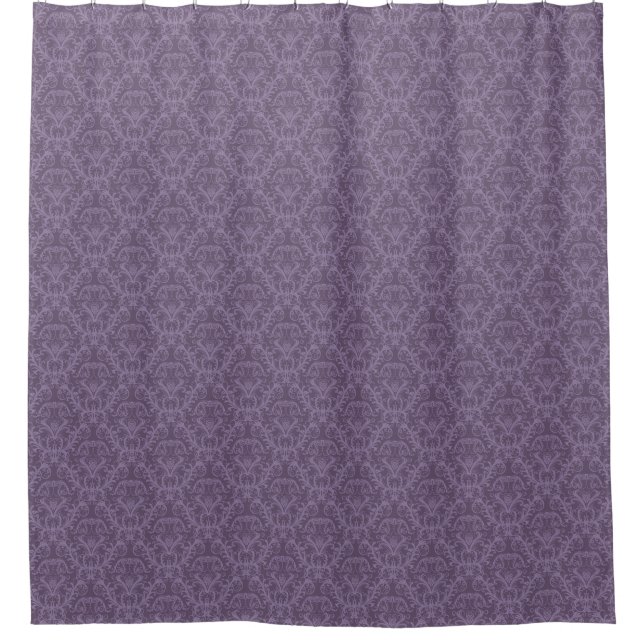 Rideaux De Douche Papier peint floral pourpre 2 (Devant)