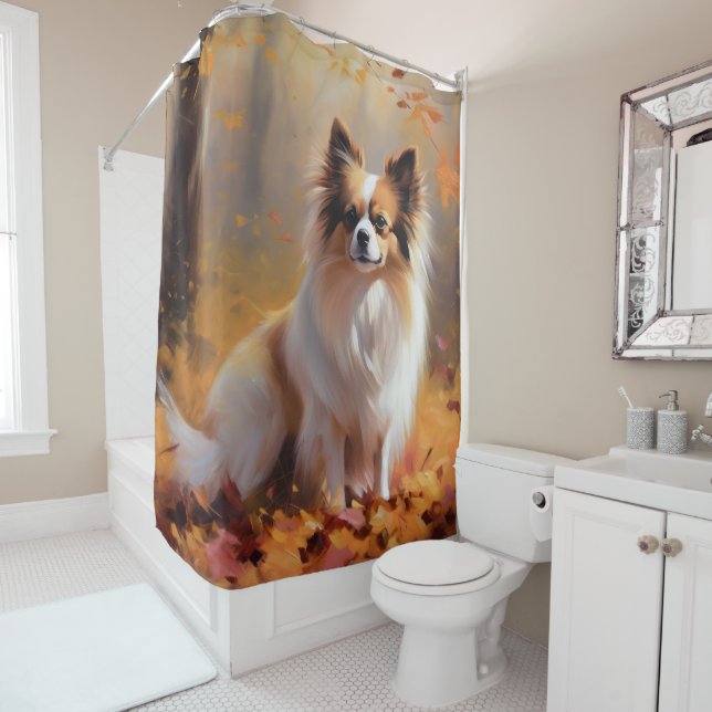 Rideaux De Douche Papillon à l'automne Feuilles automne Inspiration (En situation)