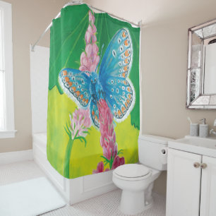 Rideaux De Douche Papillon bleu de Chapmans (thersites en polyommatu
