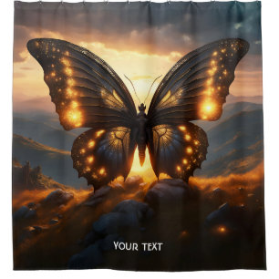 Rideaux De Douche Papillon inspiré par un feu mou Imaginaire