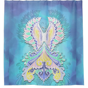 Rideaux De Douche Papillon pastel mystique Imaginaire Ethereal Boh