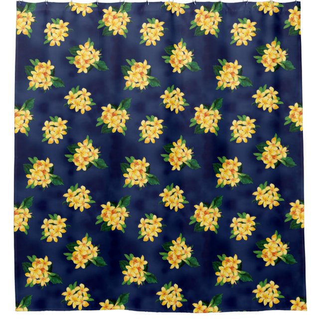 Rideaux De Douche Paradis tropical Plumeria Hawaiian Aloha Shirt (Devant)