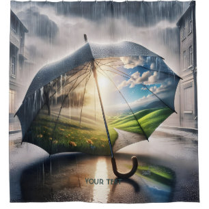 Rideaux De Douche Parapluie de pluie mignonne Imaginaire soleil