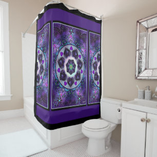 Rideaux De Douche Parapluie violet & coeurs .7