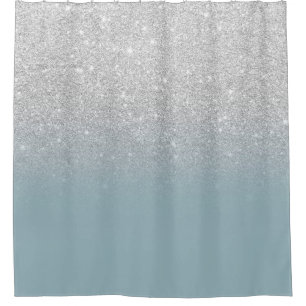 Rideaux De Douche Parties scintillant argent moderne scintille ombre