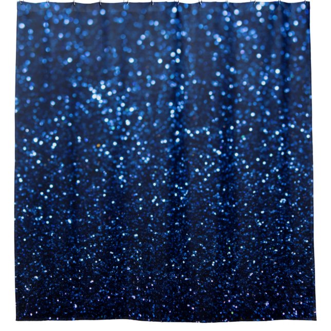 Rideaux De Douche Parties scintillant bleue Texture Festive Étincell (Devant)