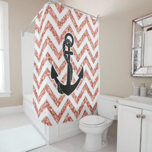Rideaux De Douche Parties scintillant Chevrons