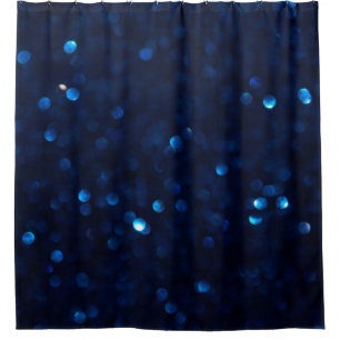 Rideaux De Douche Parties scintillant classique bleu lumières