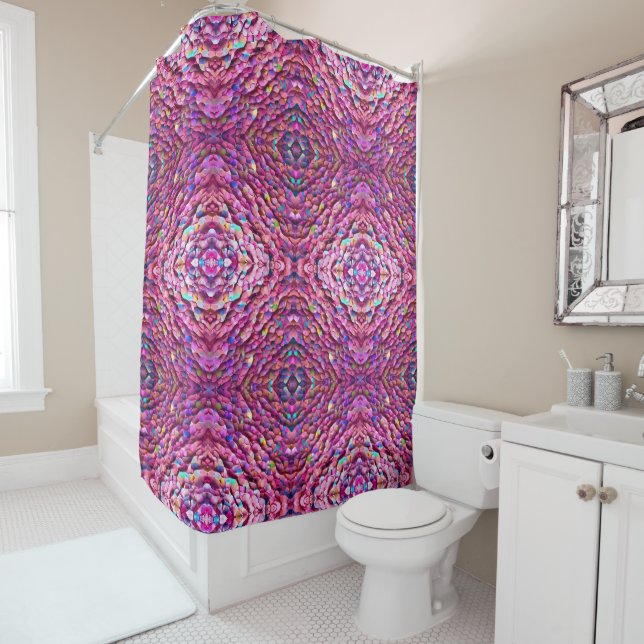 Rideaux De Douche Parties scintillant Opal Holographique Collection  (En situation)