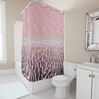 Rideaux De Douche Parties scintillant poster de animal Chic Girly Ro