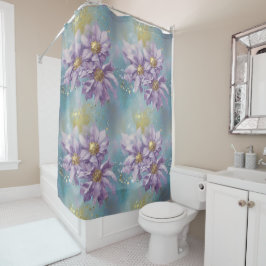 Rideaux De Douche Parties scintillant Tempête Fleurs Imaginaires