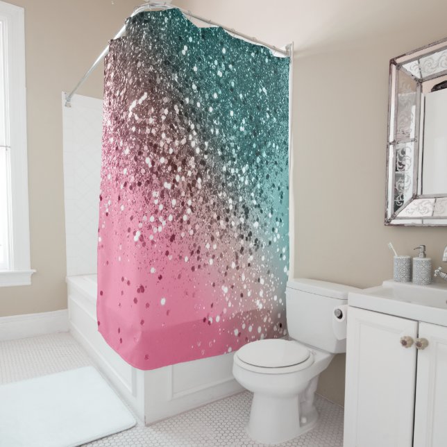 Rideaux De Douche Parties scintillant Tropical Watermelon #2 (En situation)