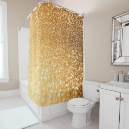 Rideaux De Douche Parties scintillantes à la mode de luxe d'or de